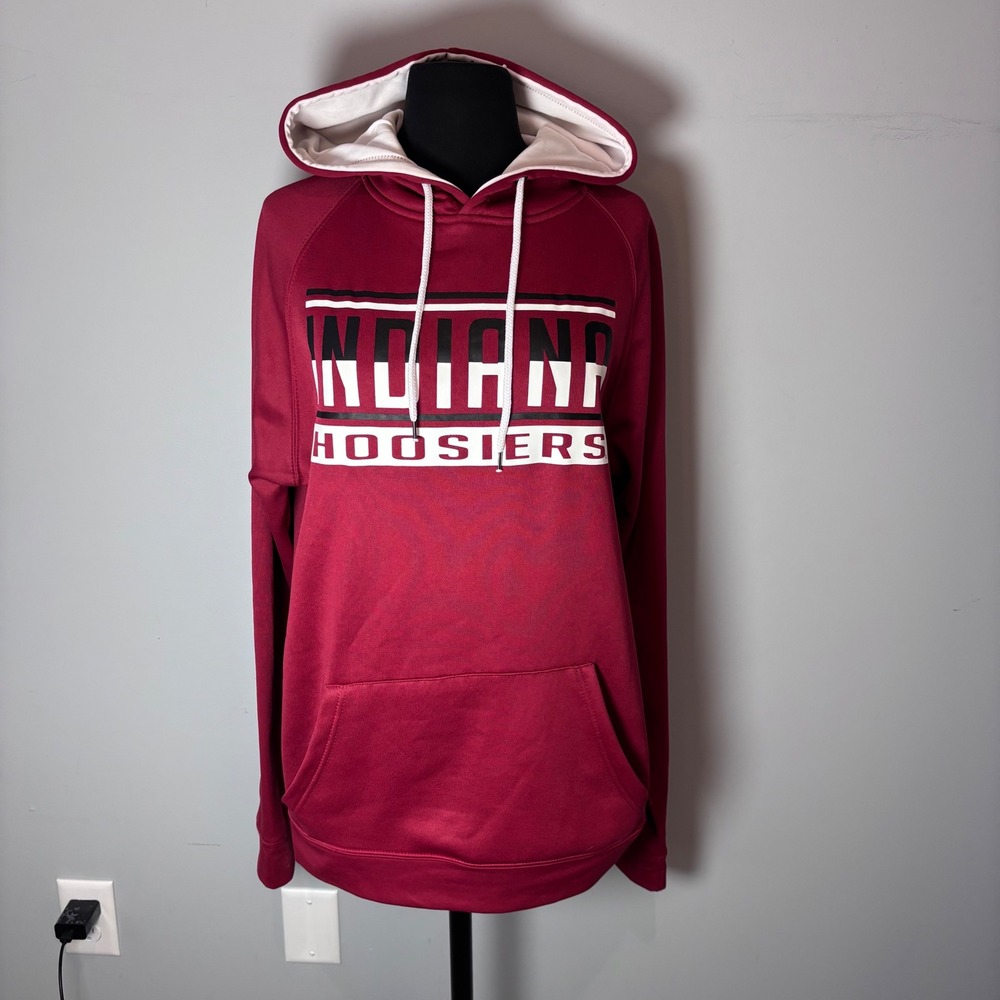 Colosseum Mens Indiana Hoosiers Red Hoodie‎ Sweatshirt Size M